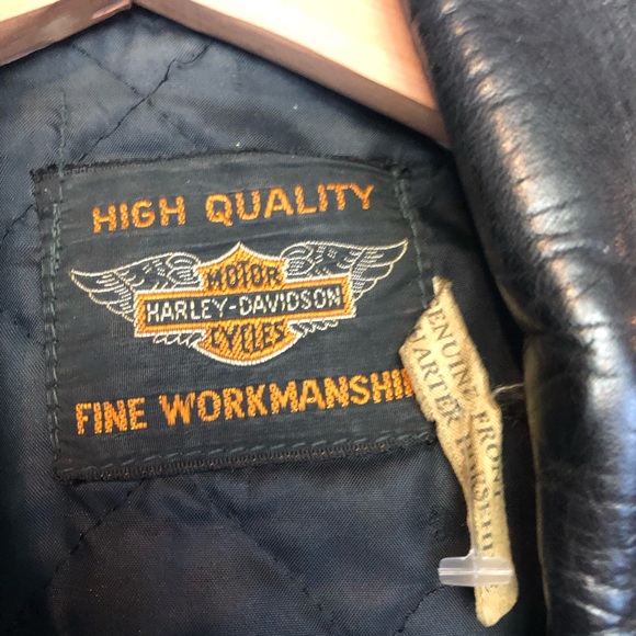 Harley Davidson sz 36 Vtg motorcycle jacket horse - Picture 6 of 8